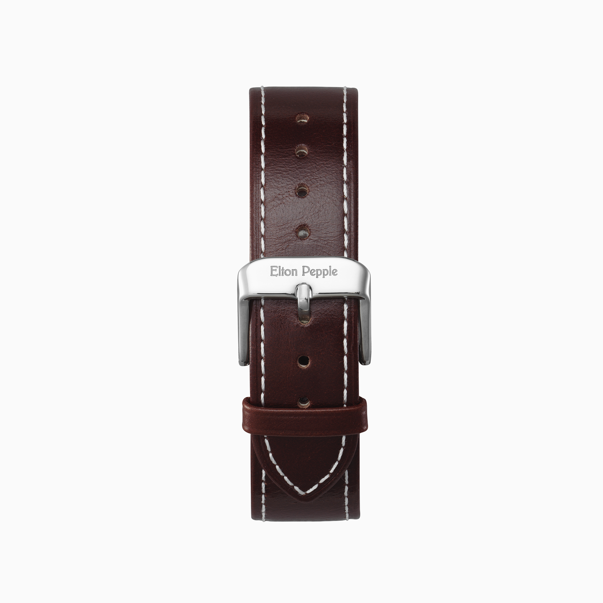 Loop Stitch - Silver leather strap